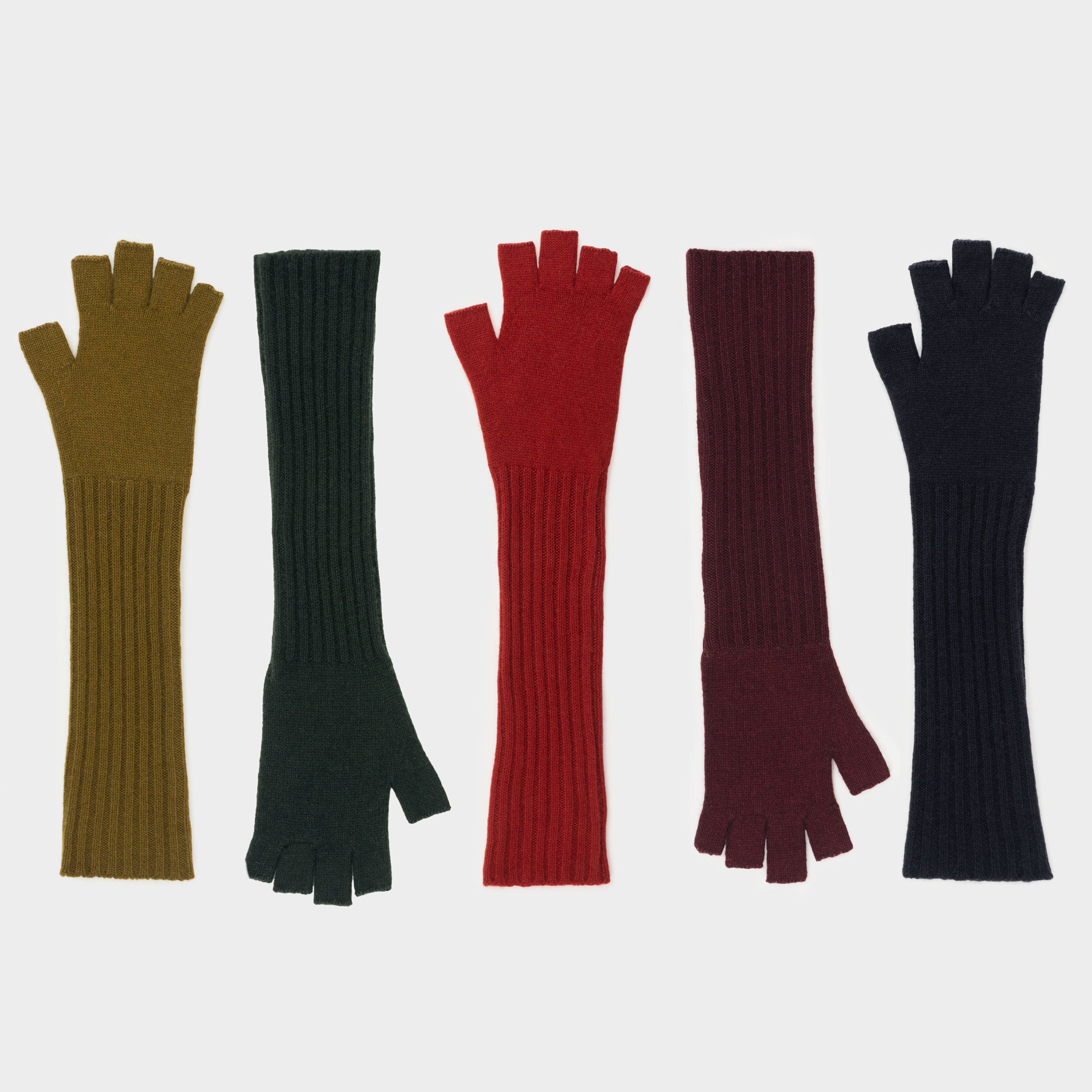 Image of Himalayan Cashmere Long Fingerless Gloves