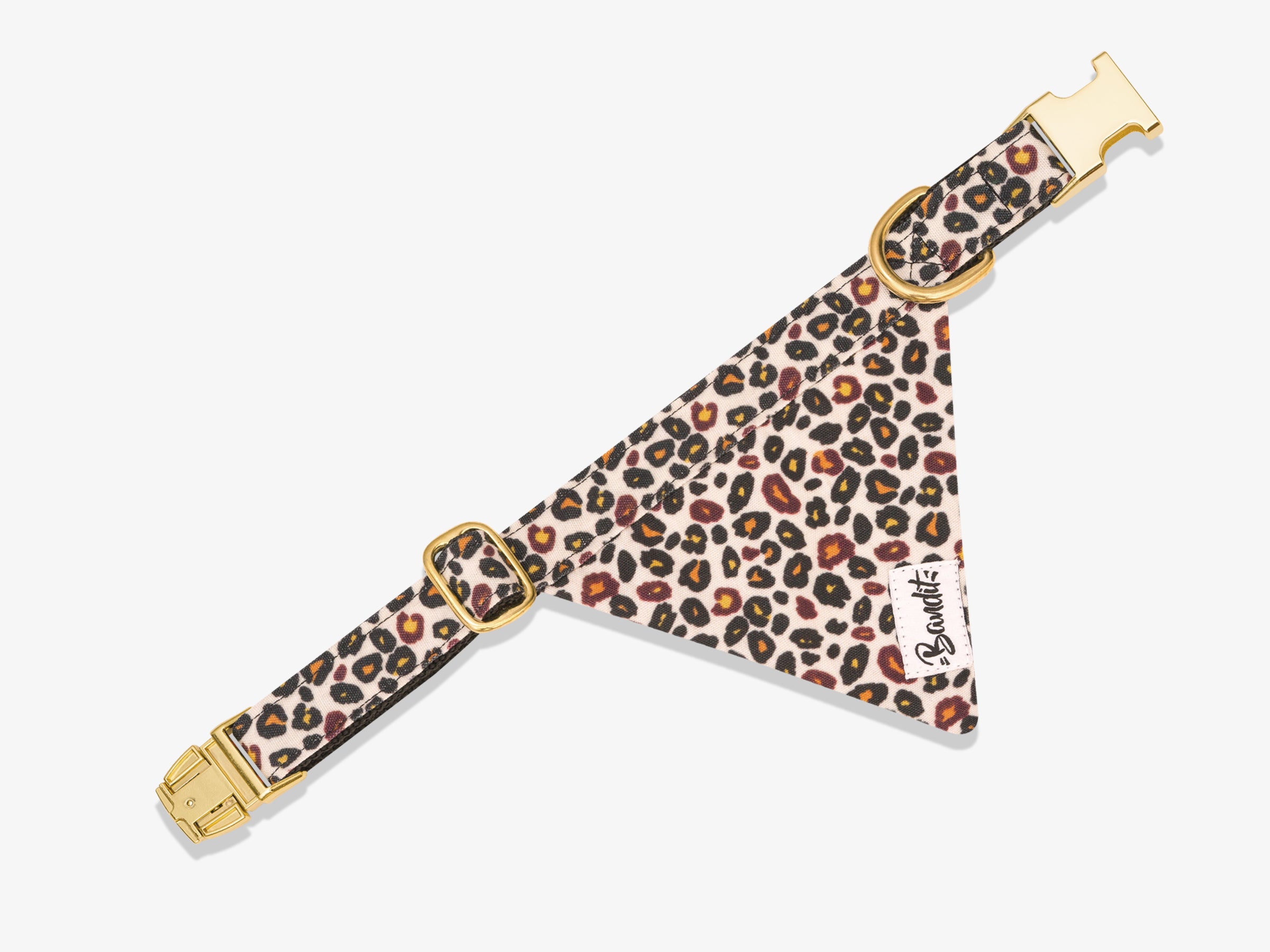 Image of Bandana pour chien motif léopard