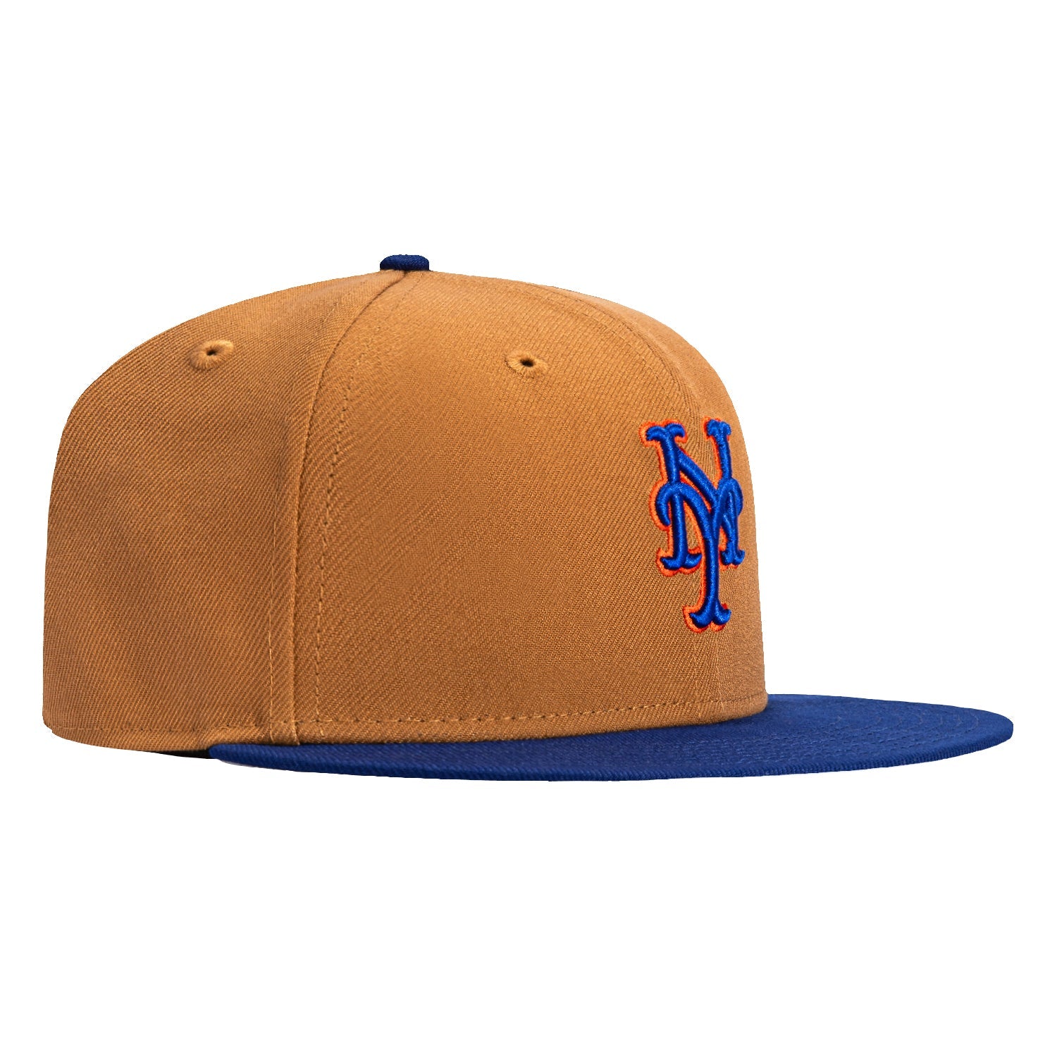 Image of New Era 59Fifty New York Mets Hat - Khaki, Royal