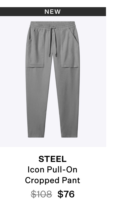 Icon Pull-On Cropped Pant - Steel