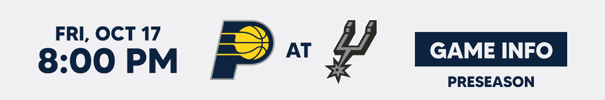 Pacers at Spurs Game Info