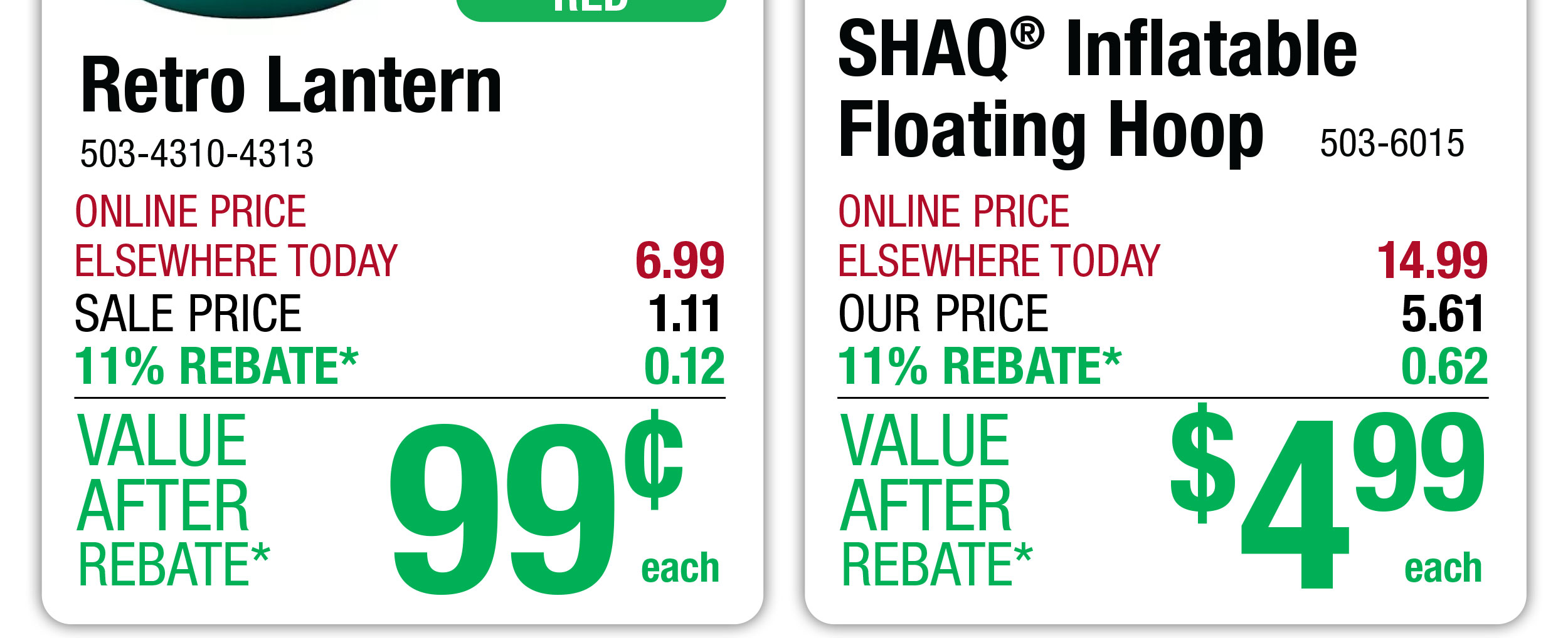 SHAQ® Inflatable Floating Hoop - ONLY $4.99 After Rebate*!