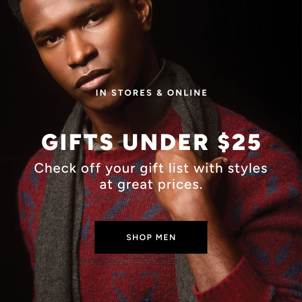 Gifts Under $25 Shop Men