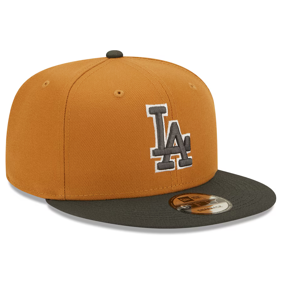 Image of New Era Los Angeles Dodgers Color Pack 2-Tone 9FIFTY Snapback Hat-Brown/Charcoal