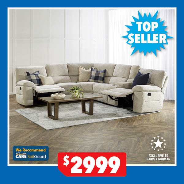 Rayner 5-Seater Fabric Modular Recliner Sofa