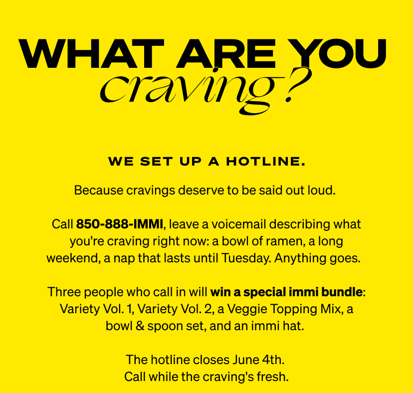 What are you craving?