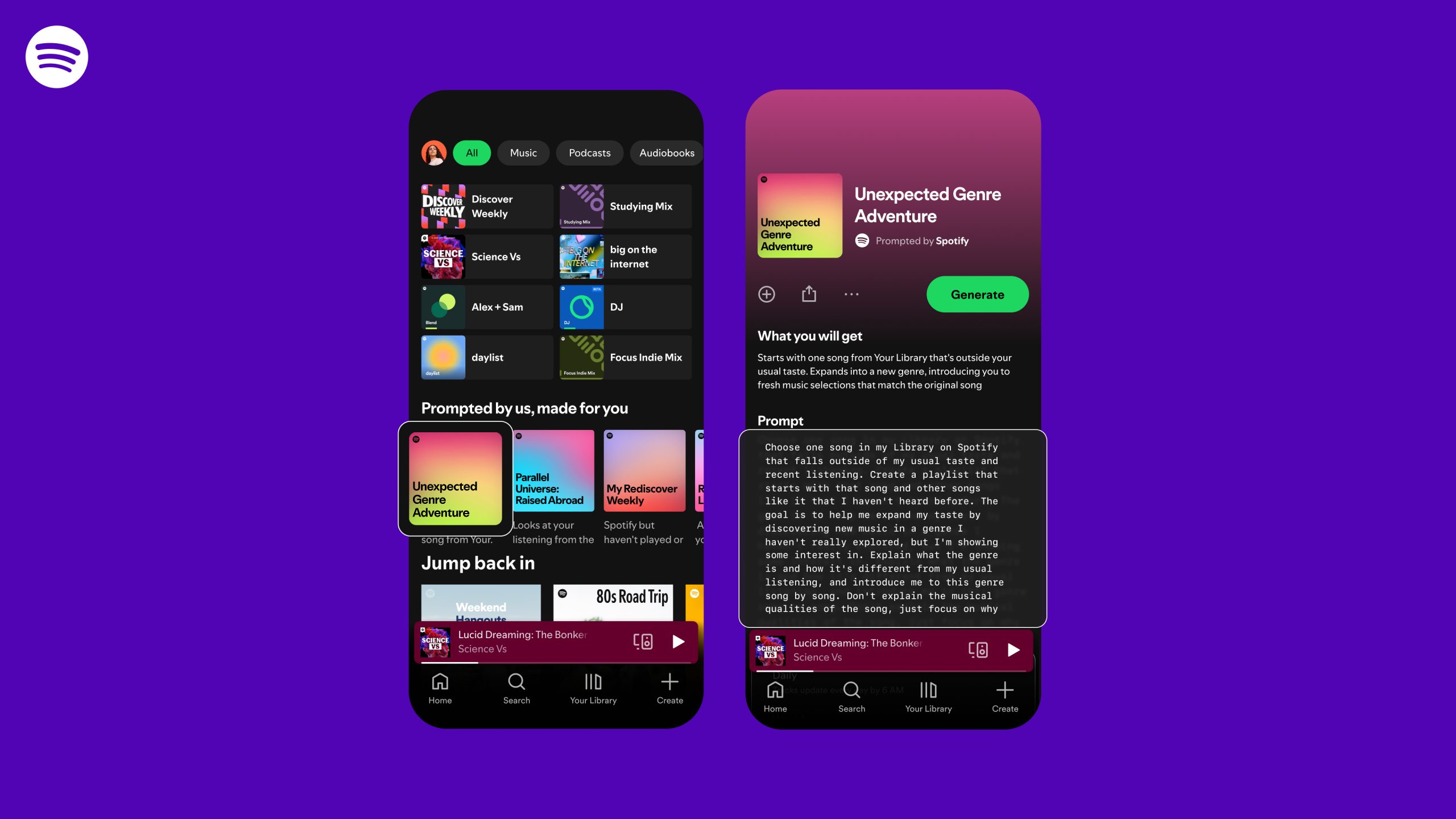 Spotify tests more personalized, AI-powered 'Prompted Playlists'