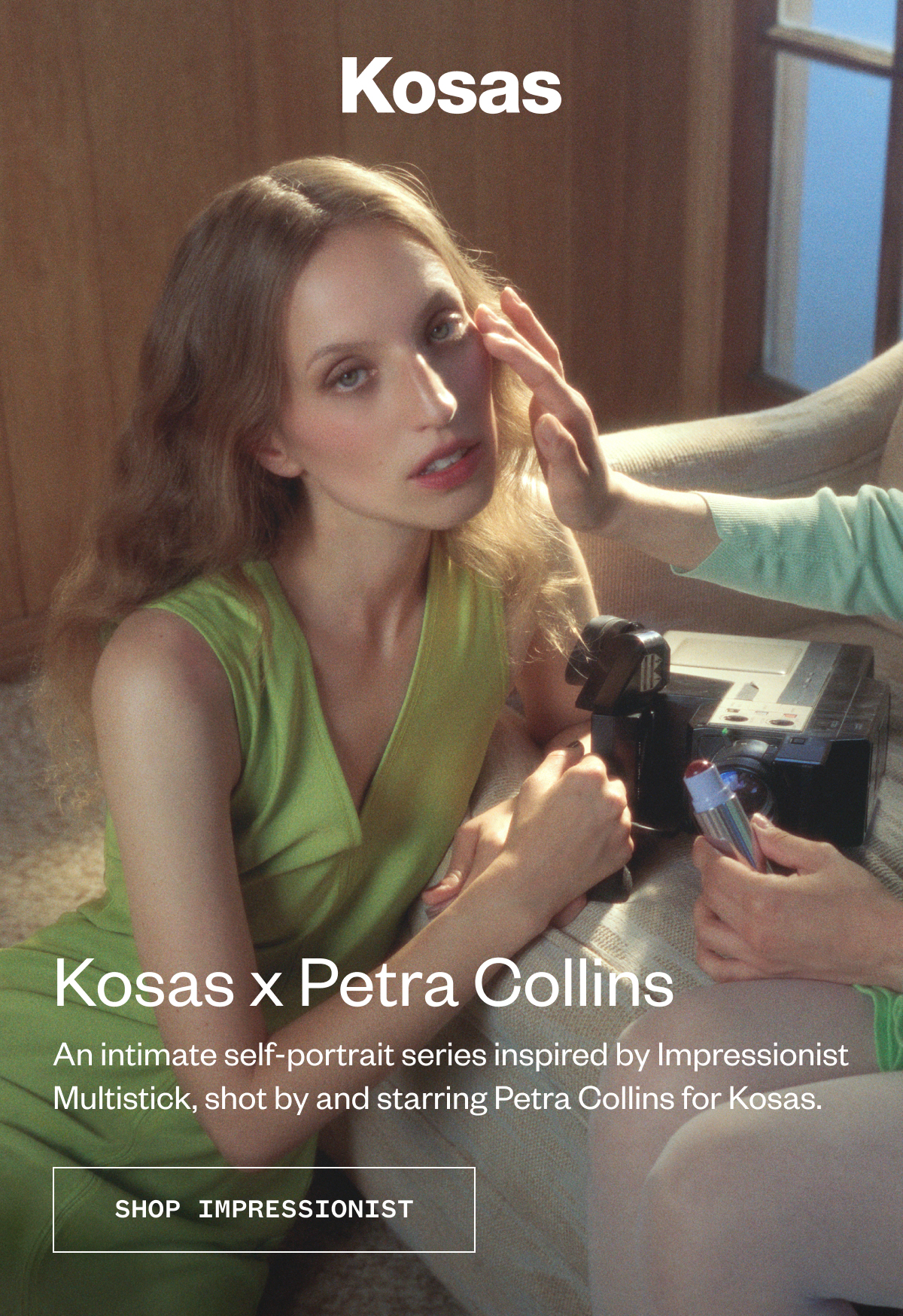 Kosas x Petra Collins | An intimate self-portrait series inspired by Impressionist Multistick, shot by and starring Petra Collins for Kosas.