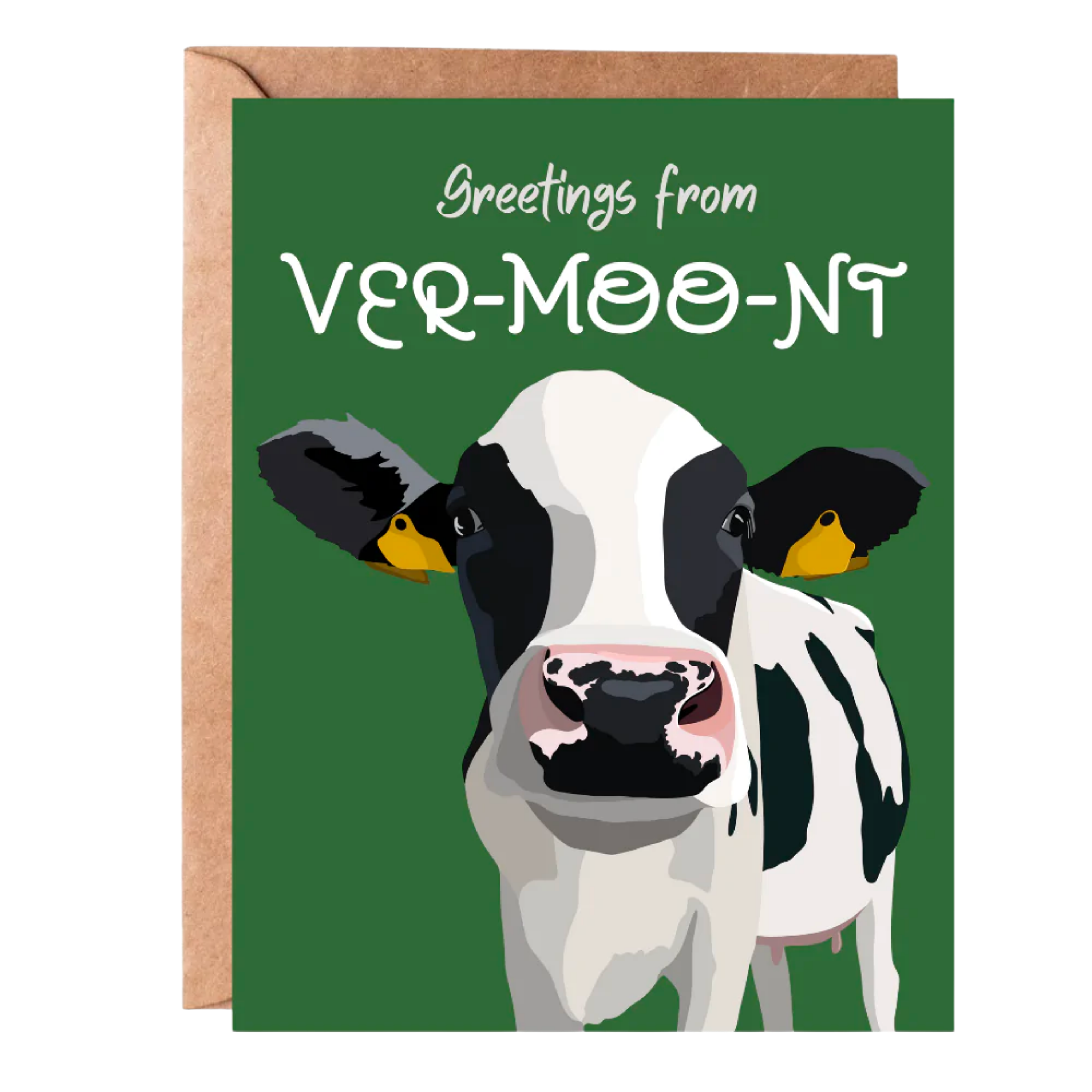 Image of Greetings from Ver-Moo-nt Greeting Card
