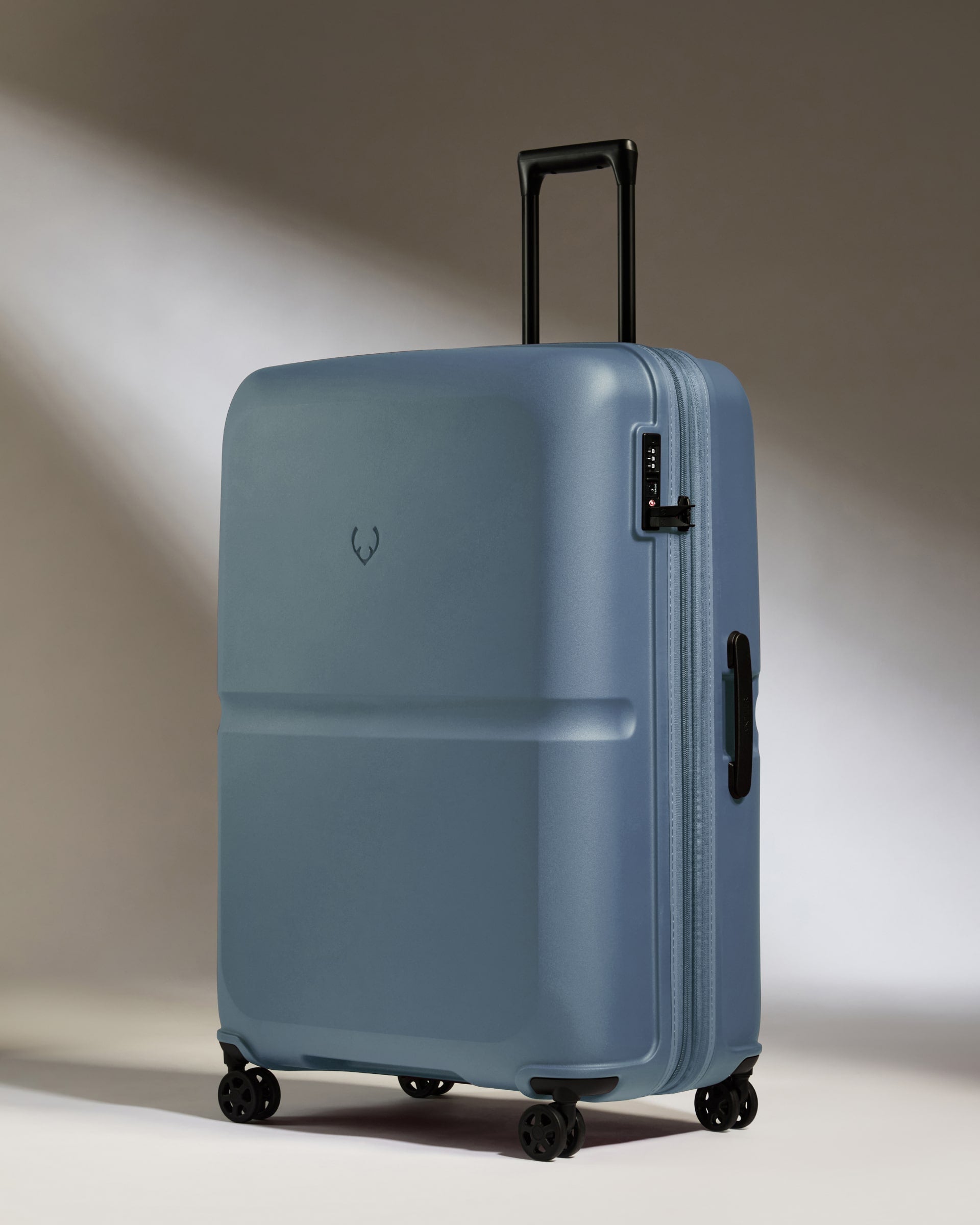 Image of Large Luggage in Cove Blue - Single Stripe