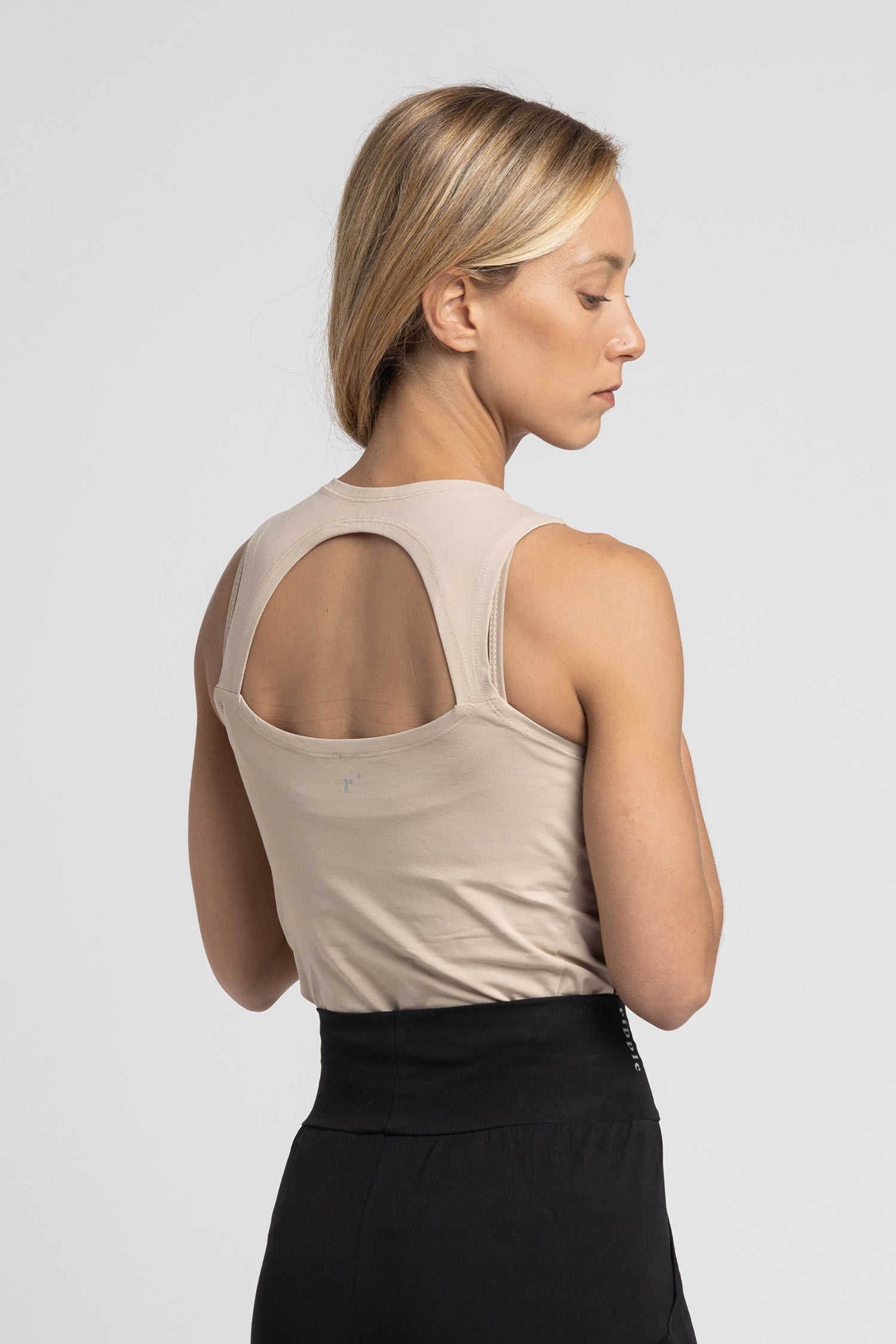 Image of Organic Cotton Half Moon Open Back Tank Top