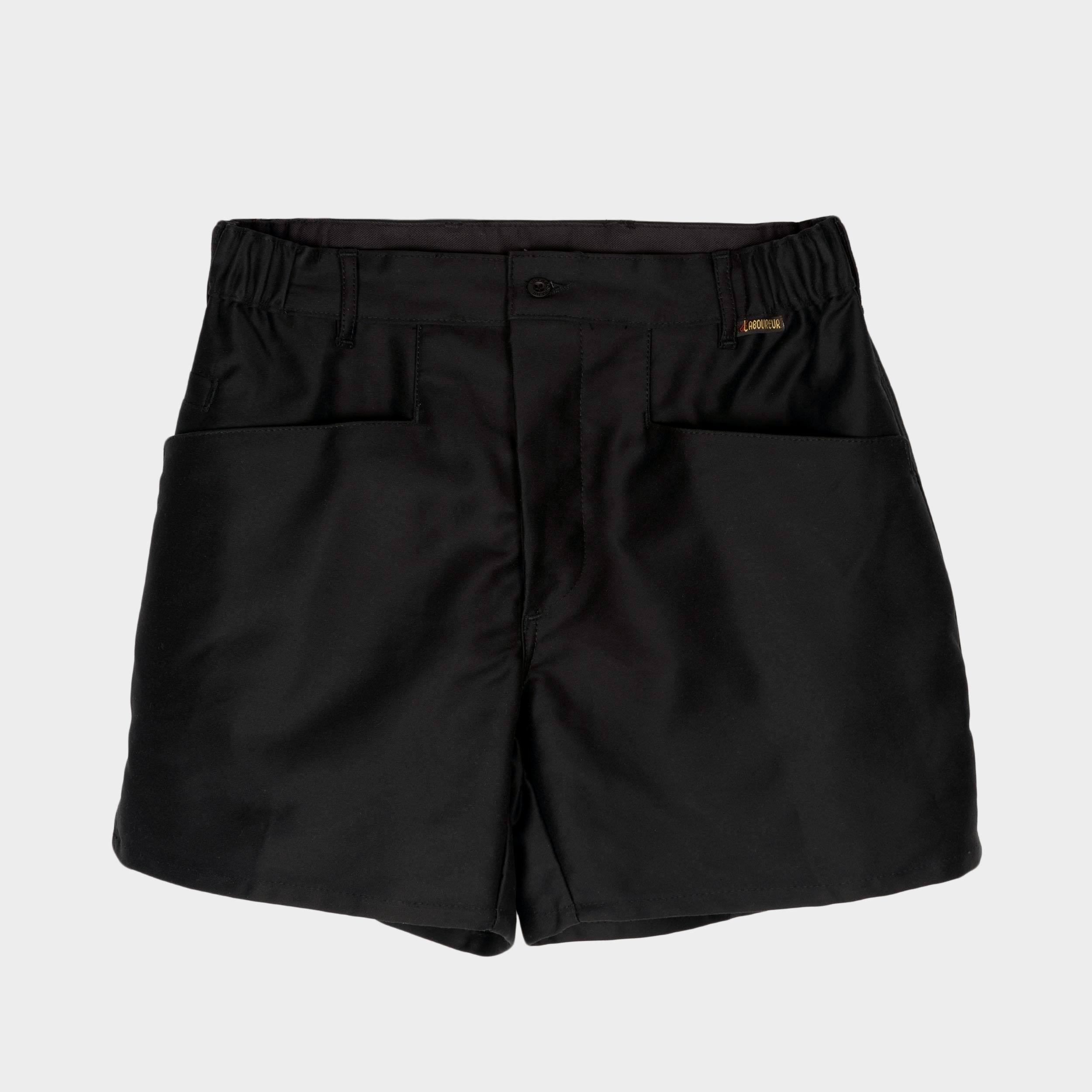 Image of Le Laboureur French Moleskin Work Short in Black