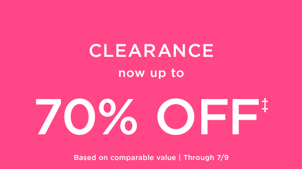 Clearance up to 70% 