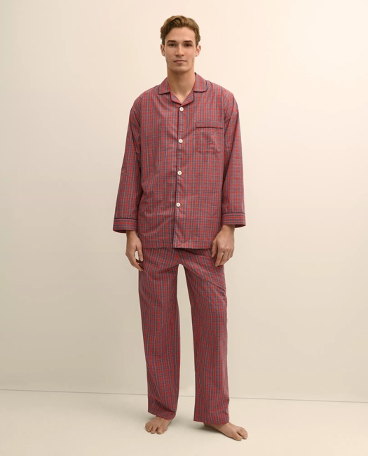 Image of Cotton Broadcloth Tartan Pajamas