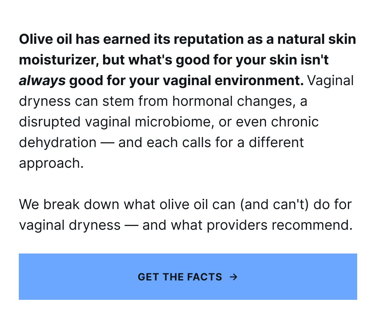 Is Olive Oil Good For Vaginal Dryness?