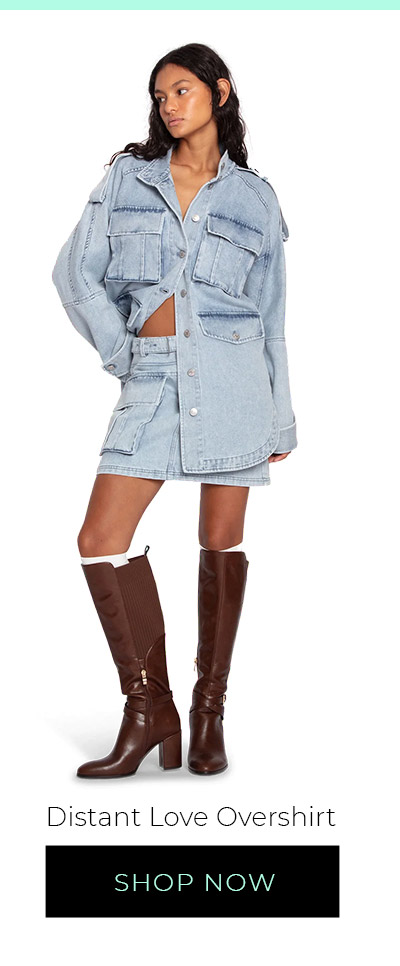 Distant Love Overshirt - Stonewash