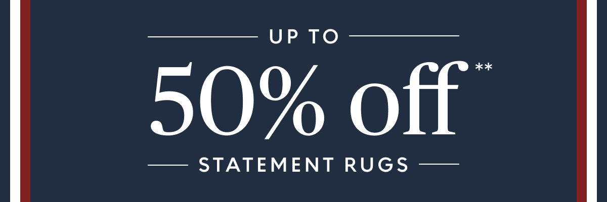 Up to 50% off rugs