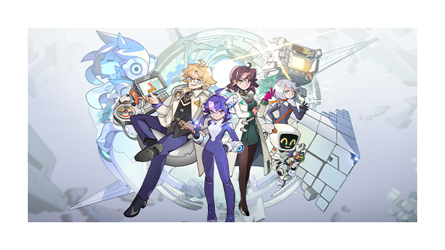 Key art for Ascend to ZERO featuring the main cast of characters gathered together.