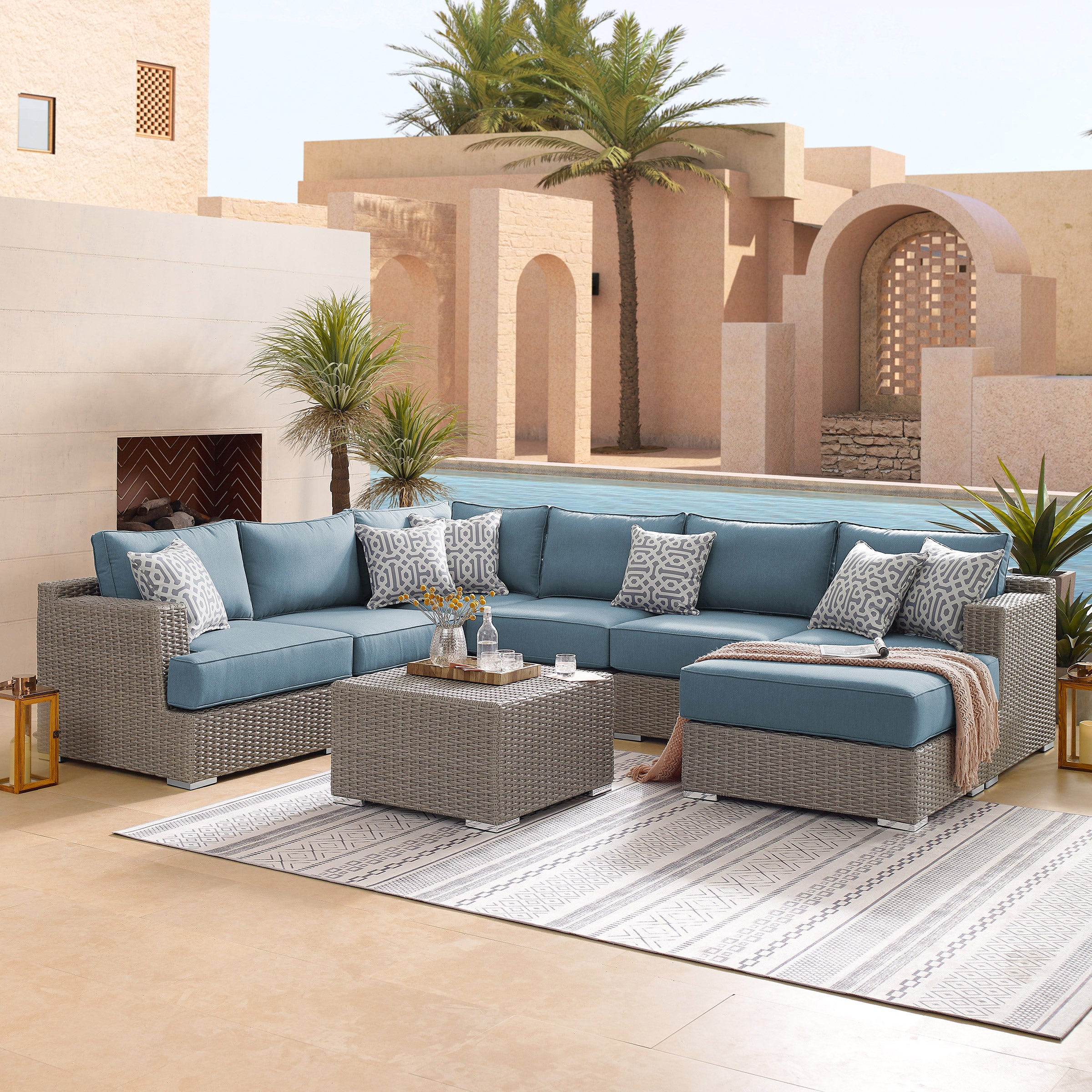 Sirio Niko 8-Piece Modular Seating Set