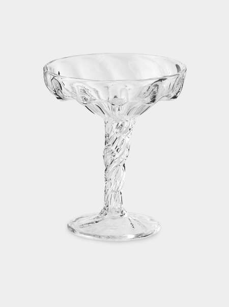 Hand-Blown Crystal Champagne Coupes (Set of 2)