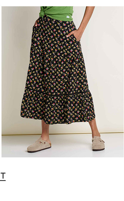 Marigold Tiered Midi Skirt