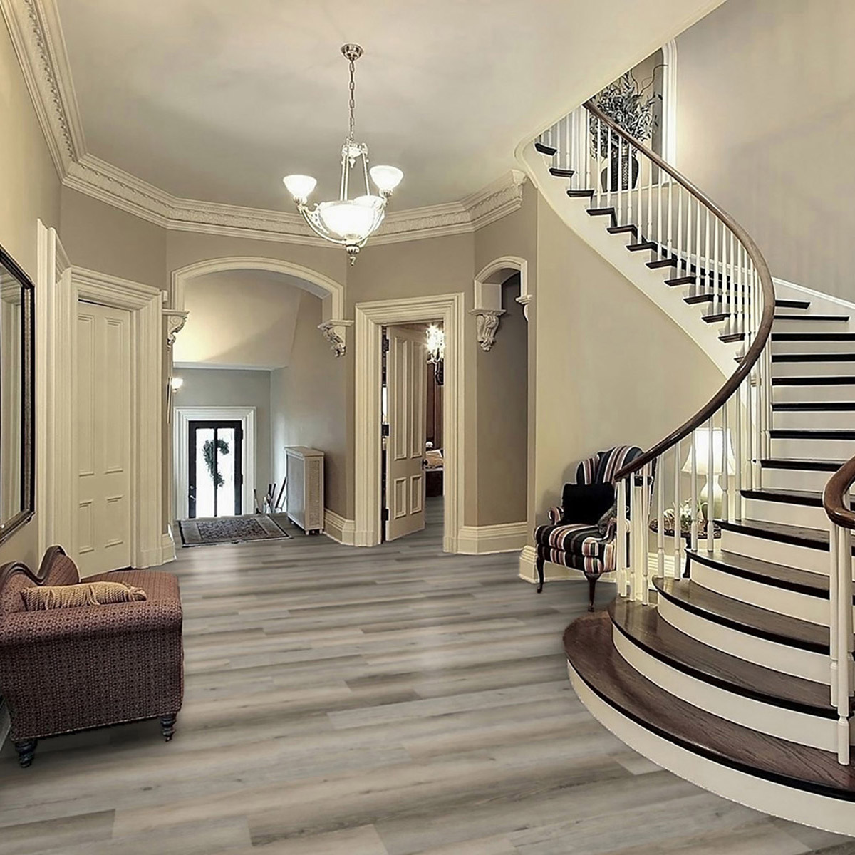 United Weavers Flooring St. Augustine 9-inchx 60-inch Waterproof Luxury Vinyl Plank - 7.5 mm Thick with 22 Mil Wear Layer, 22.39 sq.ft/ctn