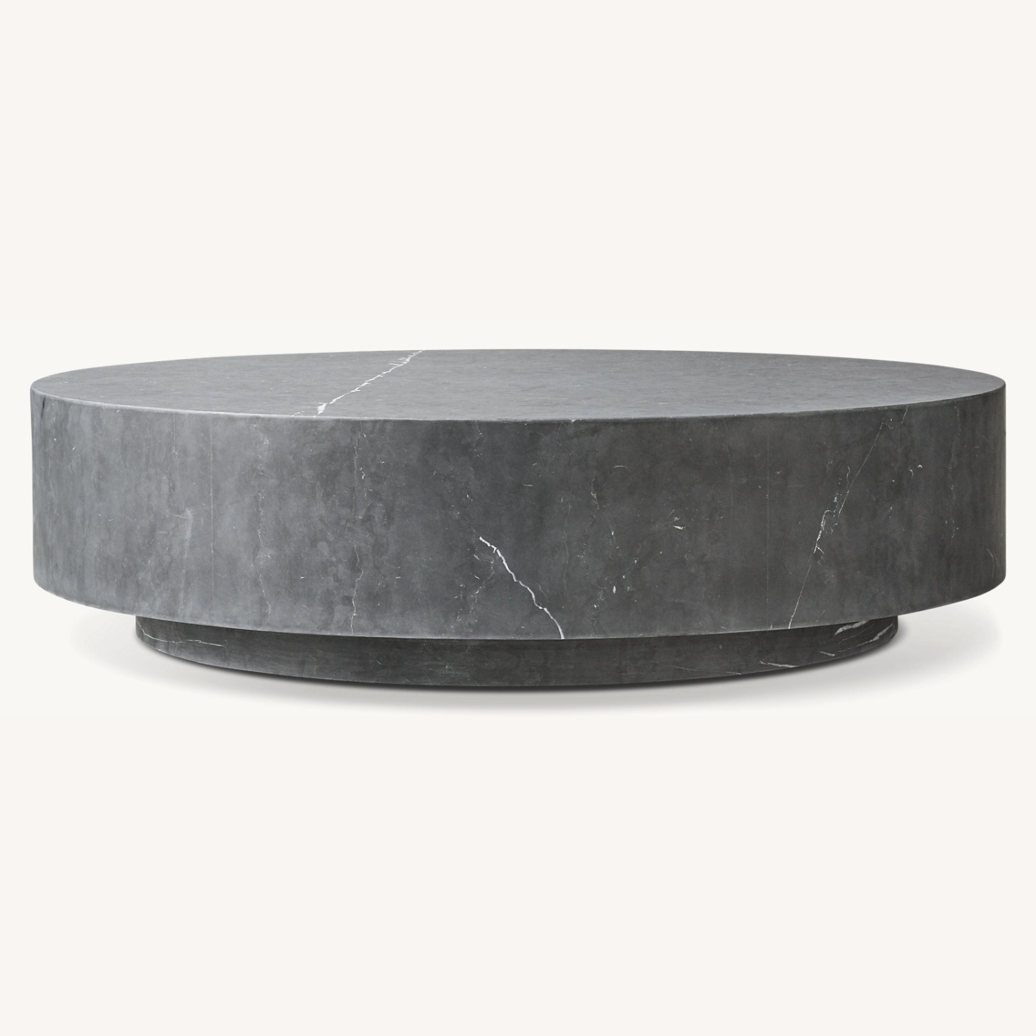 Image of Restoration Hardware Marble Plinth Round Coffee Table
