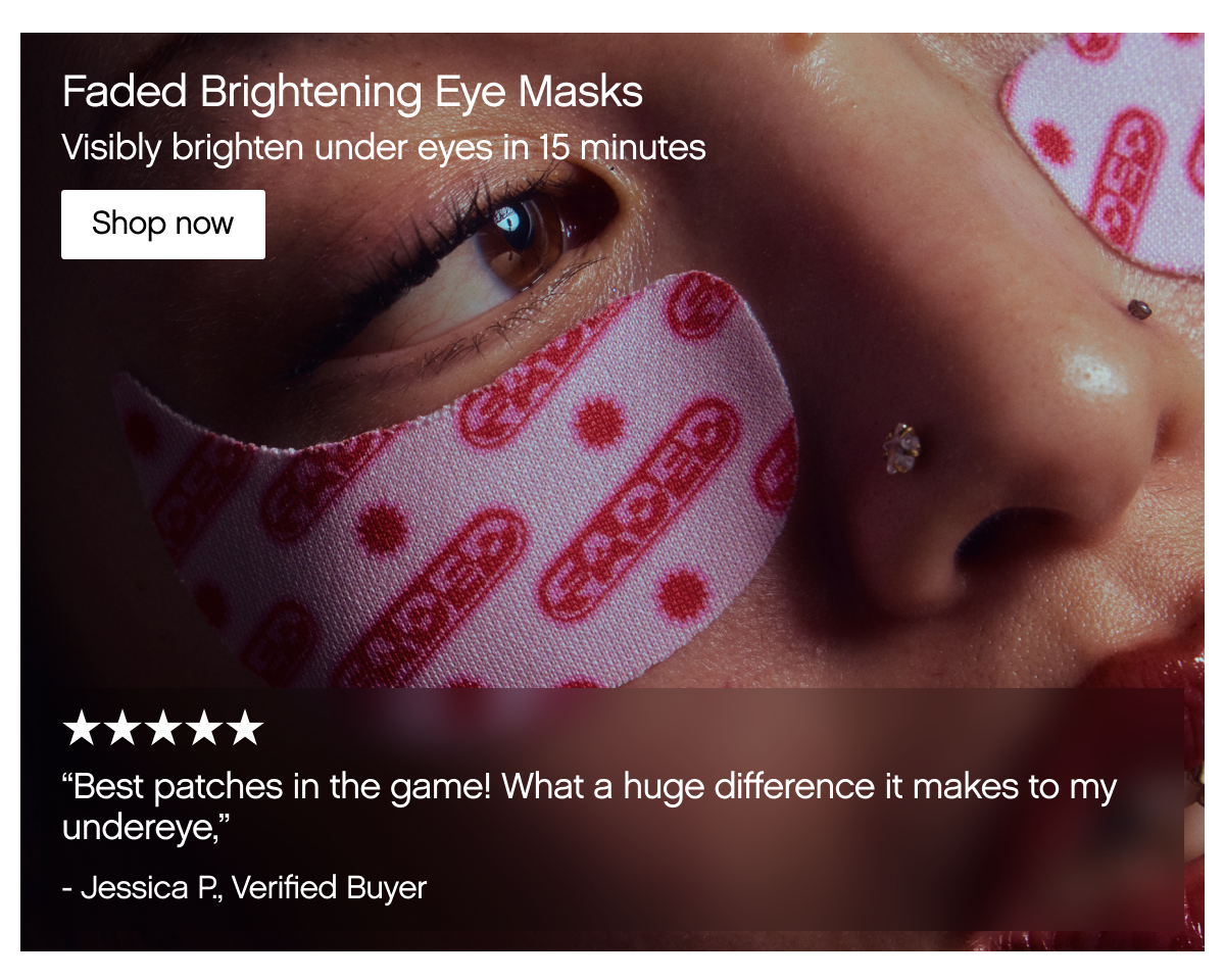 Faded Brightening Eye Masks
