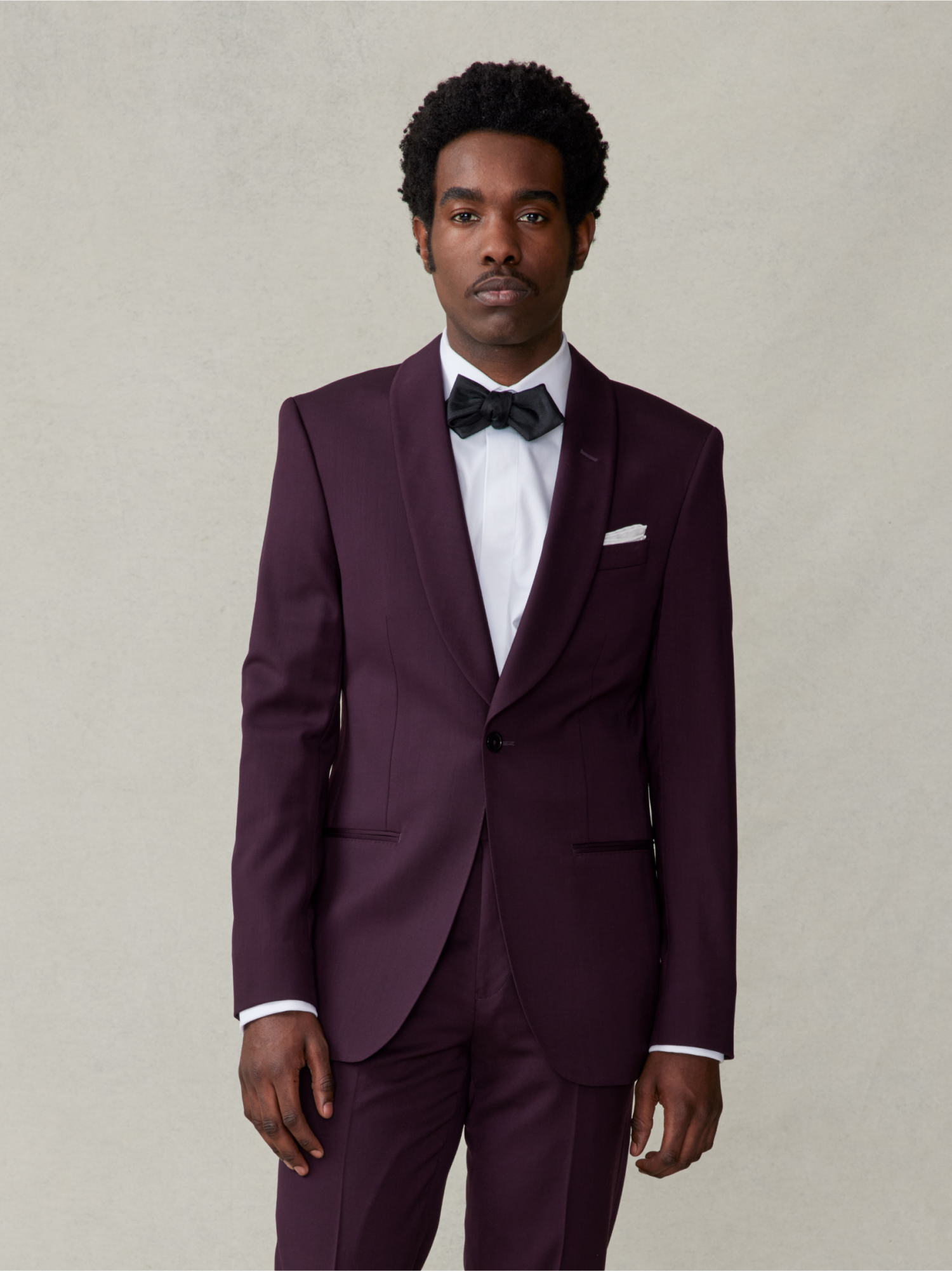 Image of Plum Shawl Tuxedo Jacket