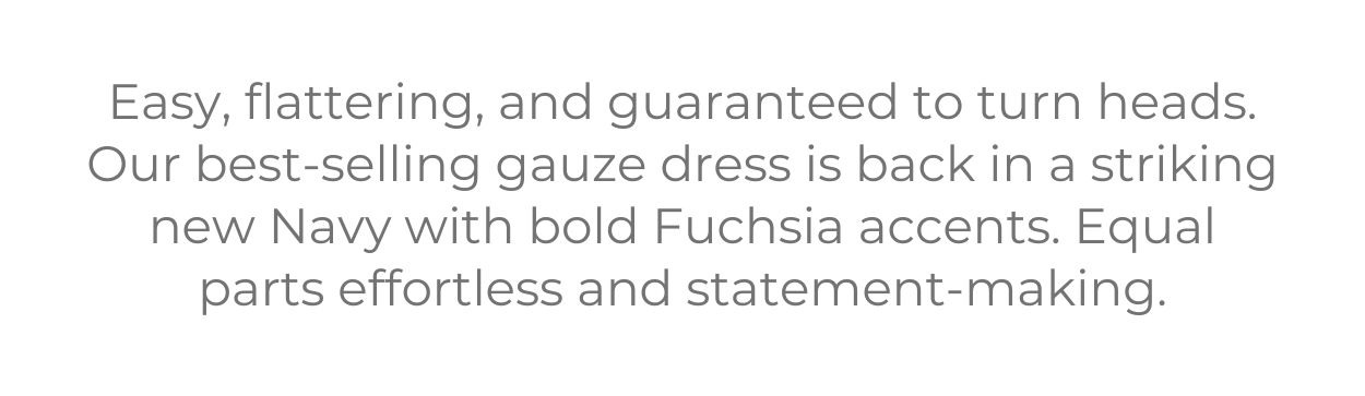 Navy and Fuchsia Gauze Dress