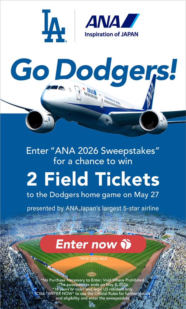 Enter for a chance to win Dodgers’ home game tickets