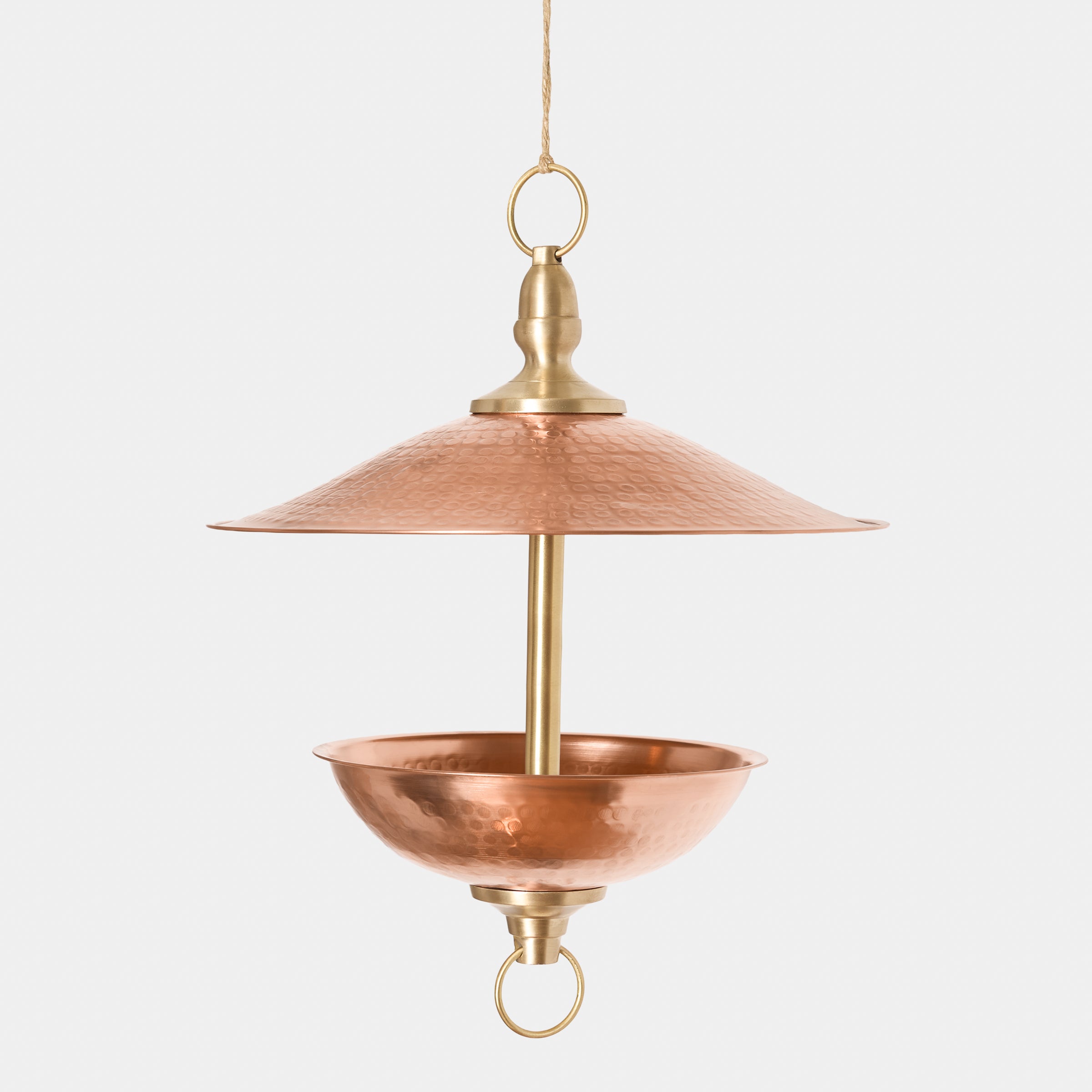 Image of Hammered Copper Bird Feeder