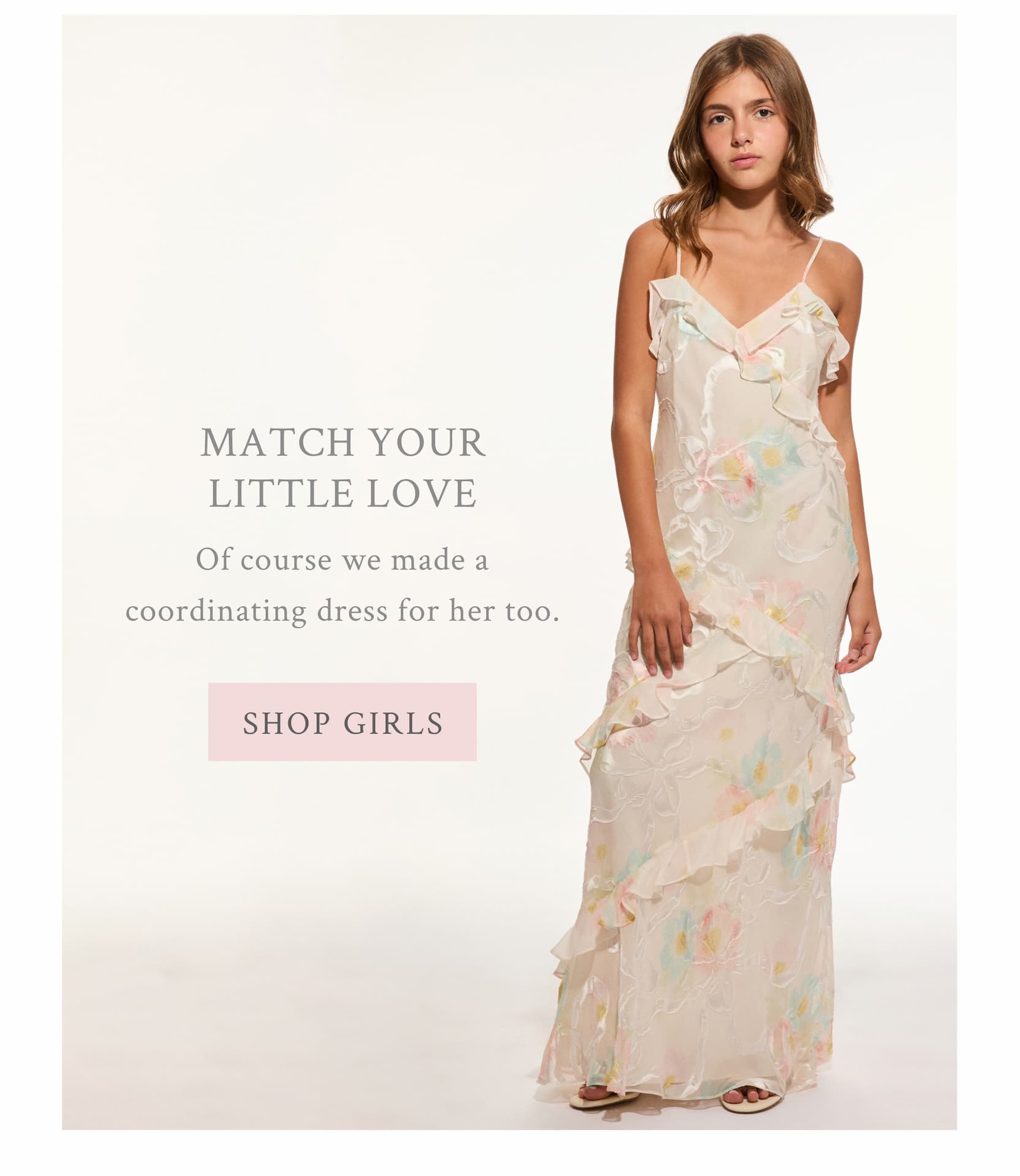 MATCH YOUR LITTLE LOVE Of course we made a coordinating dress for her too. <SHOP GIRLS>