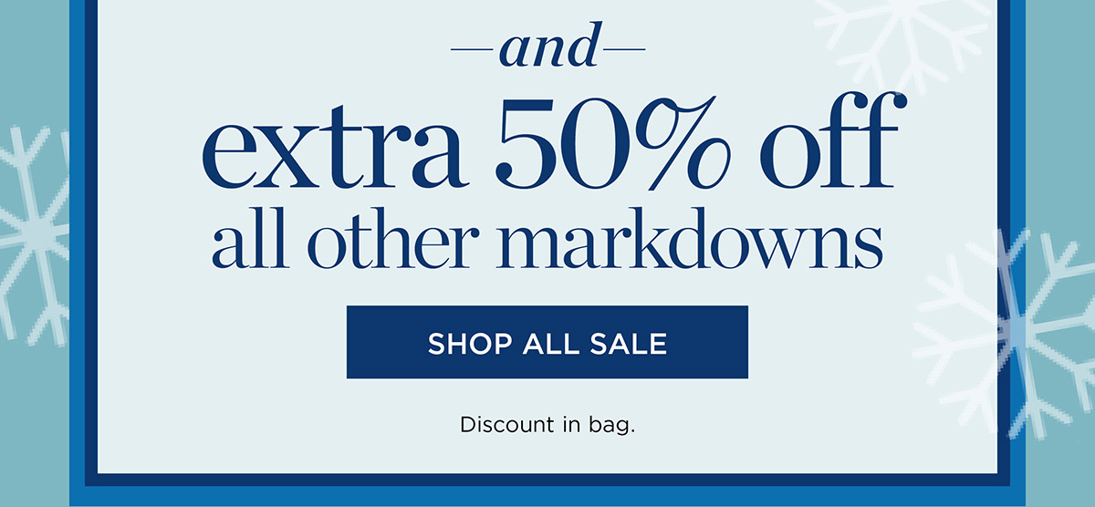 Extra 50% off all other markdowns | Shop All Sale