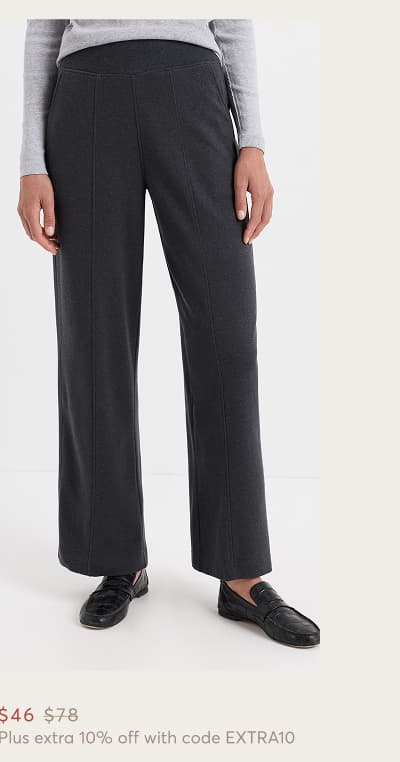Organic Airplane Pintuck Wide Leg Pant