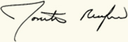 Jonathan Reckford's signature