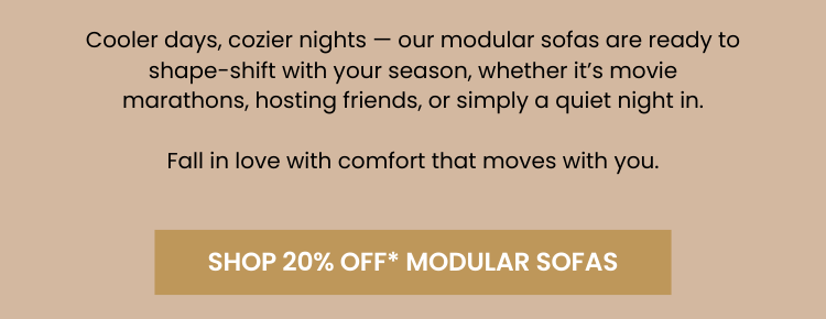 20% Off Modular Sofas
