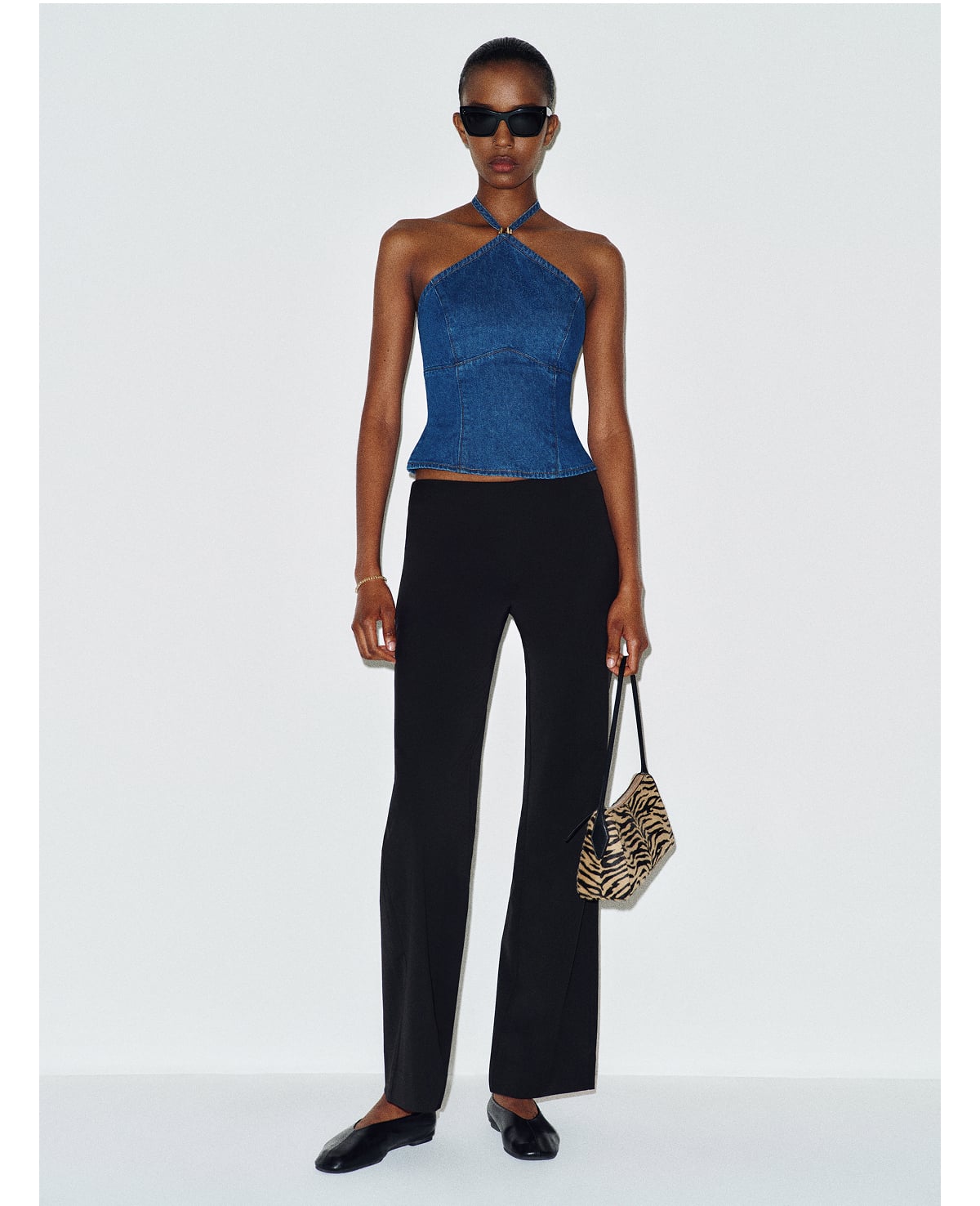 Meghan Denim Halter Top