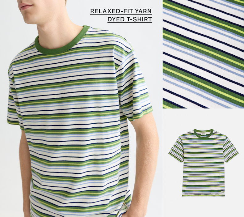 Relaxed-Fit Yarn Dyed T-Shirt