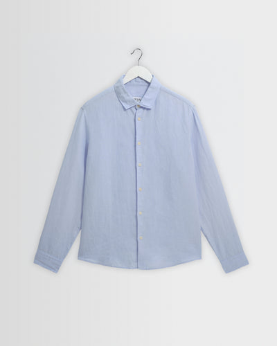 Dartford - Pale Blue Washed Linen Shirt

