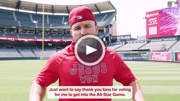 Mike Trout thank you fans video