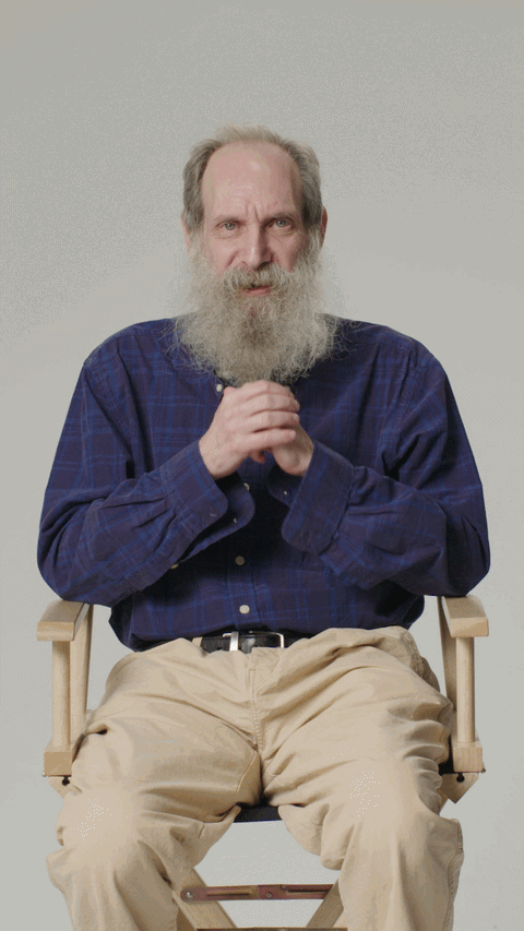 Richard Brody speaking to the camera.