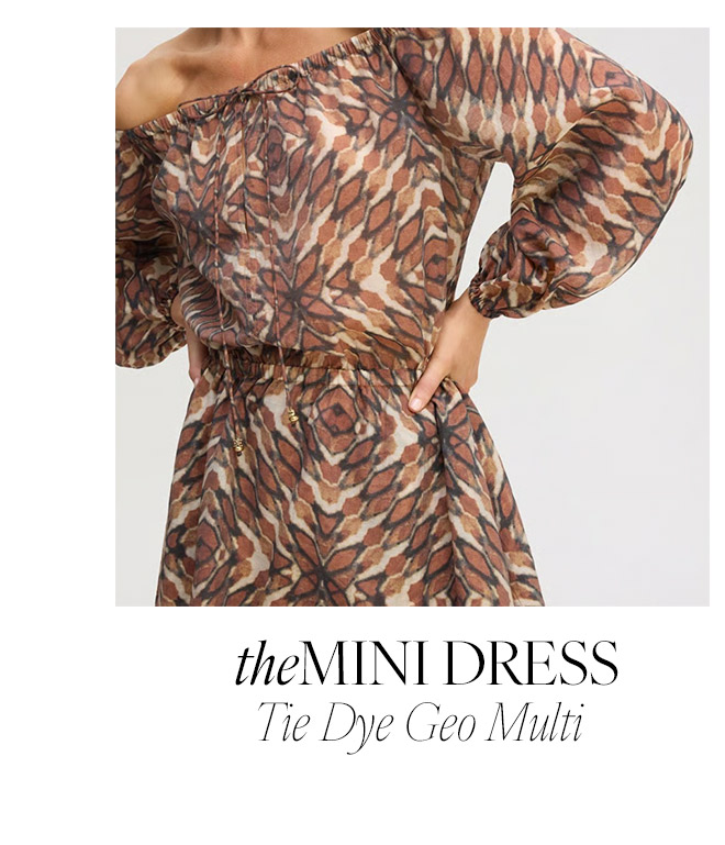 SUMMER TEXTURES | The Mini Dress | Tie Dye Geo Multi