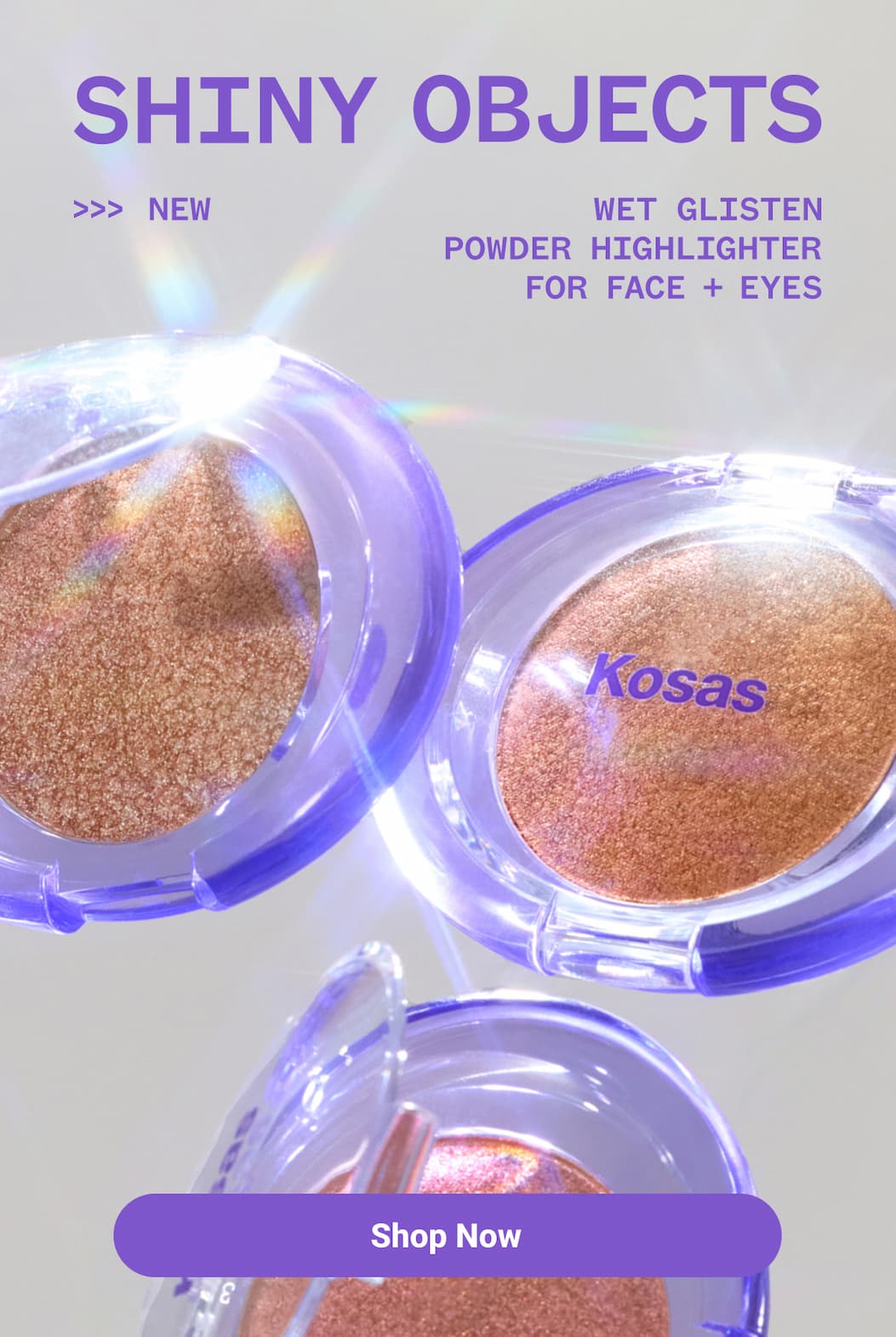 Wet Glisten Powder Highlighter for Face + Eyes