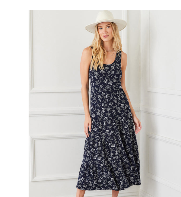 Sleeveless Tiered Midi Dress