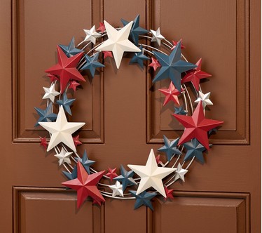 Home Reflections Americana 21" Metal Star Wreath