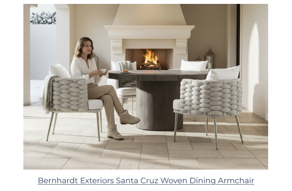 Bernhardt Exteriors Santa Cruz Woven Dining Armchair