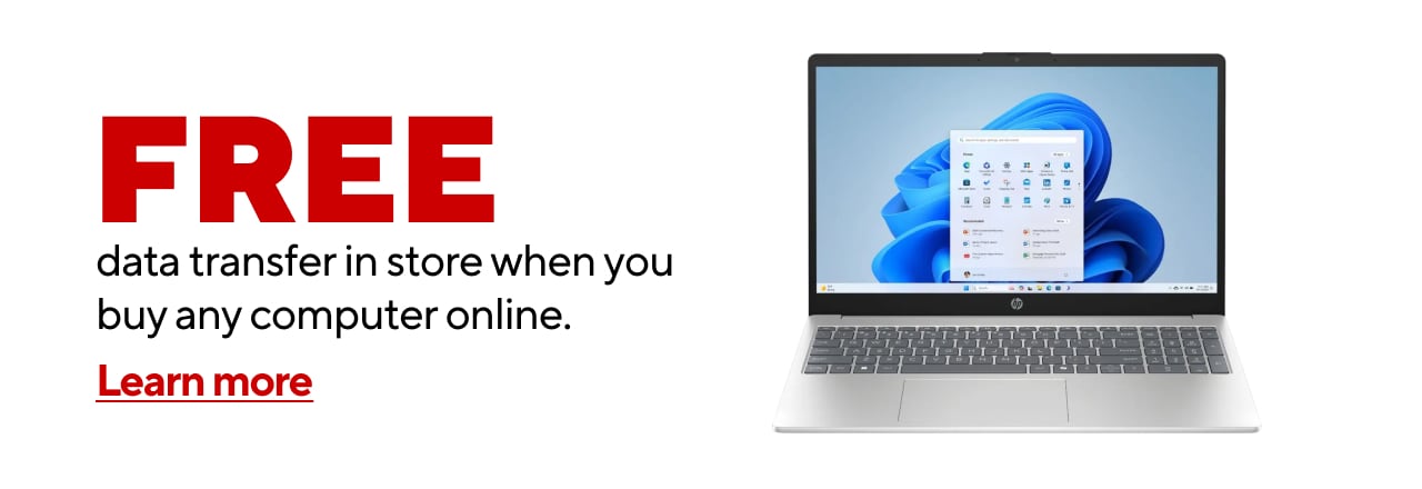 Free Data Transfer In Store with any purchase of a PC online