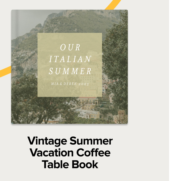 Vintage Summer Vacation Coffee table book