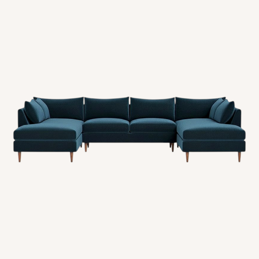 Image of Interior Define Sloan Velvet 3+ Piece Sectional